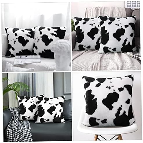 Hoement Plush Throw Pillow Covers Zipper Decorative Insert Cover