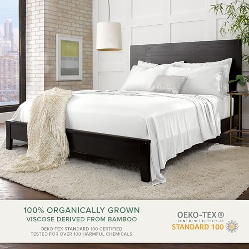 Pure Bamboo Queen Pillowcases 100 Organic Viscose Soft Cooling 2 Piece Set