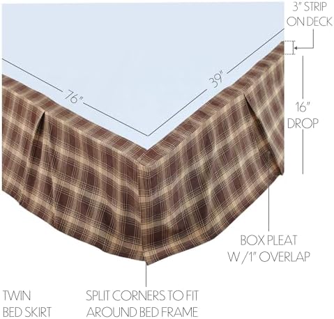VHC Brands Dawson Star 29403 Bed Skirt Twin