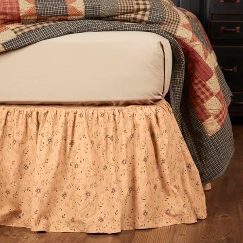 VHC Brands Maisie Twin Bed Skirt Tan 39x76x16