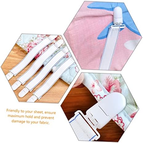 ULTECHNOVO Bed Sheet Straps 12pcs Adjustable Heavy Duty Fasteners
