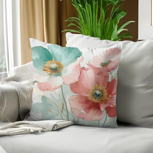 SuiHeill Floral Pattern Pillow Cover 45x45cm TAT Woven