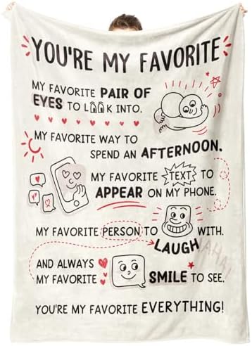 Romantic I Love You Throw Blanket for Him Her