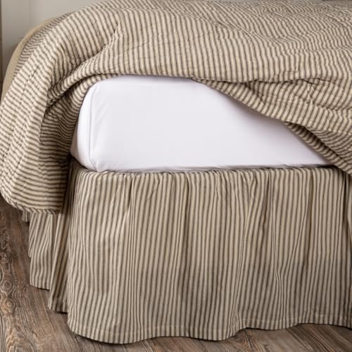 VHC Brands Farmhouse Bed Skirt with Split Corners