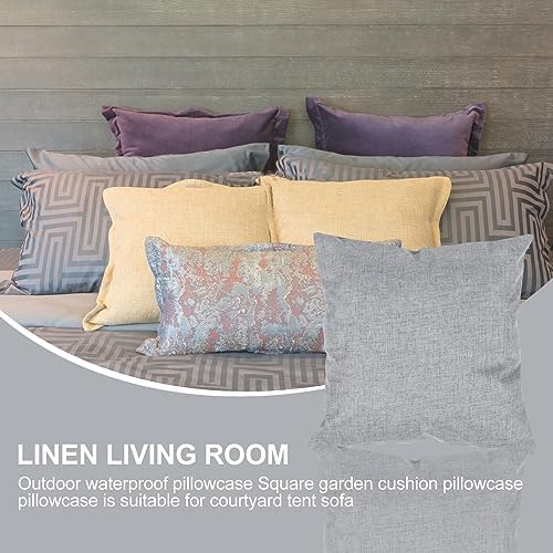 Amosfun 3PCS Linen Pillow Covers for Home Outdoor Use 1