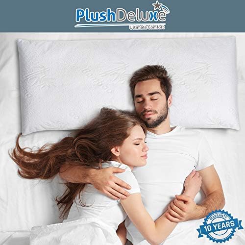 PlushDeluxe Premium Queen Pillow Covers - Waterproof Allergy Proof Set of 2
