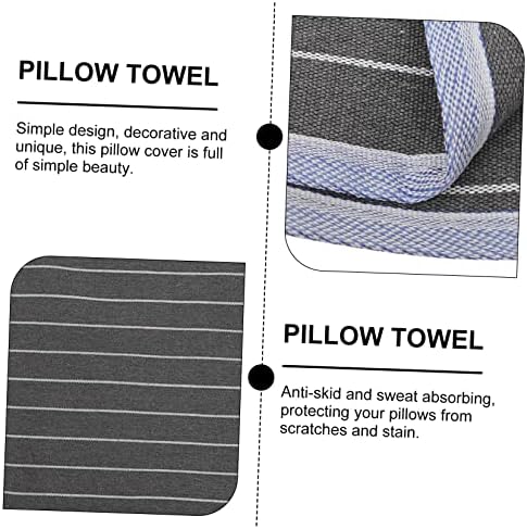 VALICLUD 2Pcs Gray Striped Pillow Protective Cover