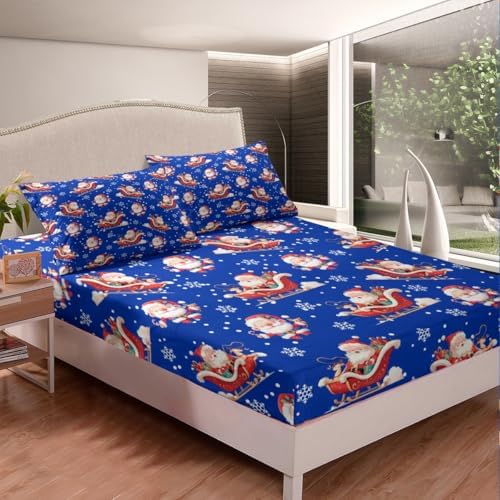 Castle Fairy Merry Christmas Twin Sheet Set