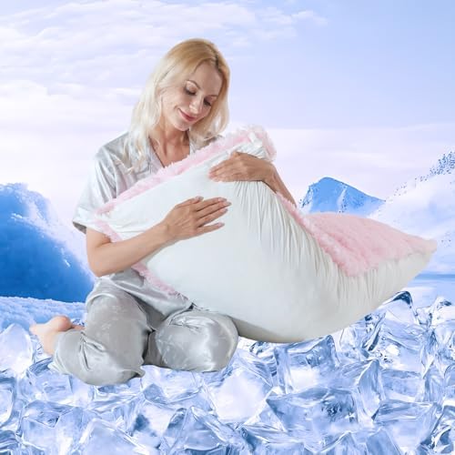 Pink Cooling Silk Body Pillow Case 54x20 Zipper