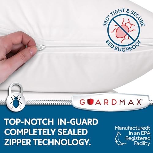 Guardmax Jersey Knitted Pillow Protector - 4 Pack 20x26 Size