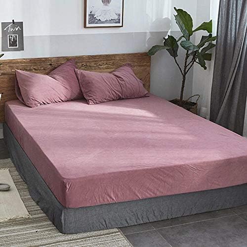 YUANCHENG Velvet Fitted Sheet 180x200cm Deep Pockets 1