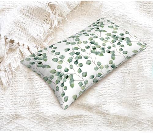Eucalyptus Leaves Throw Pillow Covers for Bed and Office 20x30 Inches