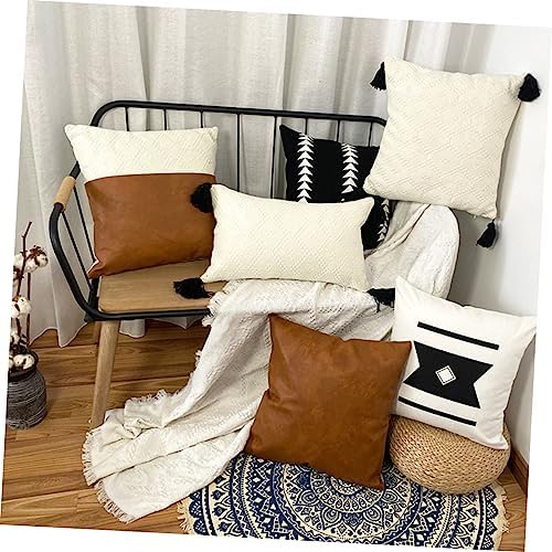 PRETYZOOM 2pcs Nordic Style Tassel Pillow Covers