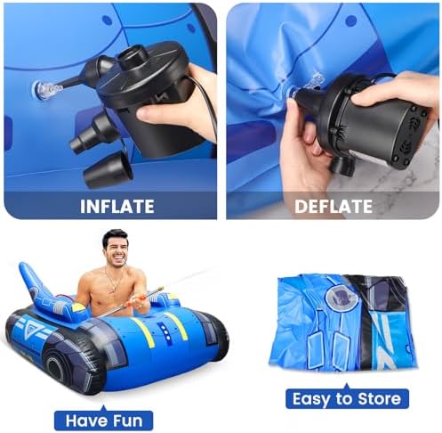 InflateBeasts 130W Electric Air Pump with 3 Nozzles