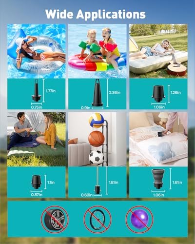 ZOPOM Mini Air Pump with 5000mAh Battery and Light