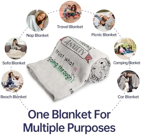 Craftique Mental Breakdown Blanket - Anxiety Relief Emotional Support Throw