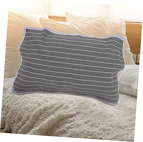 CONGARTENO 2pcs Breathable Skid Pillow Towels with Grey Stripe Design