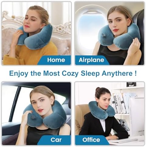 Keemall Inflatable Neck Pillow for Travel and Napping