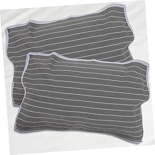 VALICLUD 2Pcs Gray Striped Pillow Protective Cover