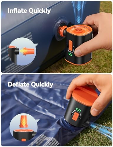 JOYROOM Rechargeable Air Pump with LED Light and 6 Nozzles