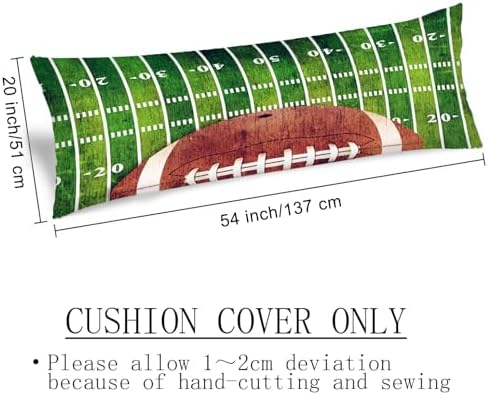 DINJUNA Football Field Pillow Cover 20x54 Inches