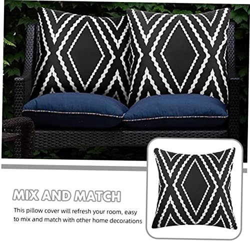 PRETYZOOM Waterproof Pillowcase 45x45cm Geometric Design