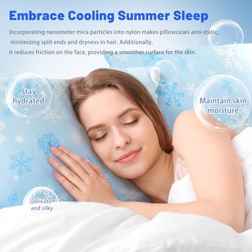 HCORA Cooling Body Pillow Case - Double-Sided Floral Design