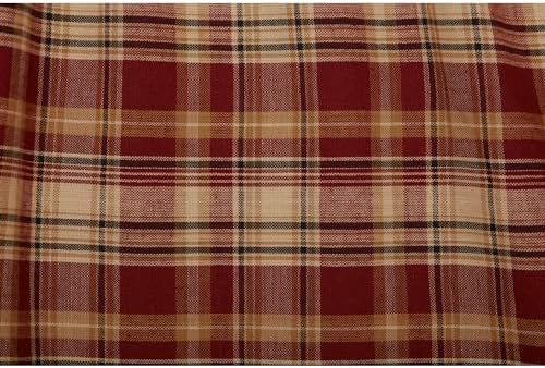 VHC Brands Rust Red Plaid Twin Bed Skirt 39x76x16