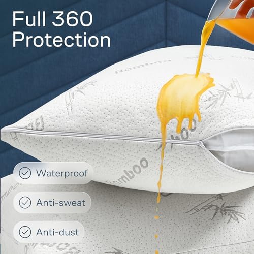 100 Waterproof Pillow Protectors 2 Pack