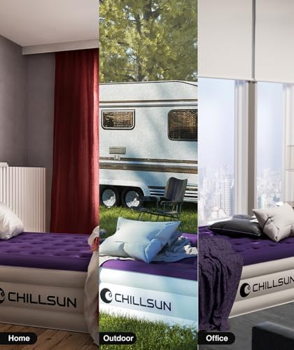 CHILLSUN Queen Air Mattress with Built in Pump