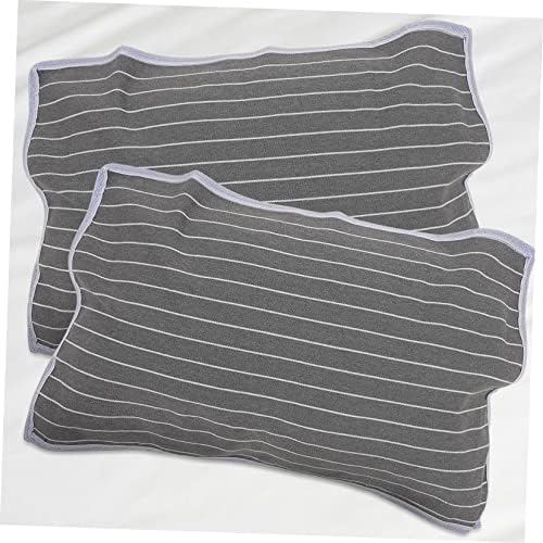 Cabilock Anti-Skid Pillow Covers Breathable Washable Gray Stripes