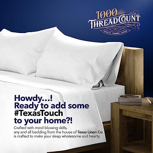 TEXAS LINEN CO Luxury King Pillow Cases Set of 2
