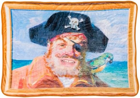 Silver Buffalo Spongebob Squarepants Captain Painty Pirate Fleece Throw 45x60