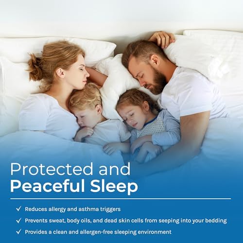 Set of 2 Luxurious Pillow Protectors - Water Resistant and Bed Bug Proof
