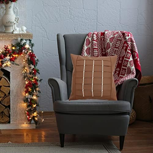 Beavorty Nordic Style PU Leather Throw Pillow Cover