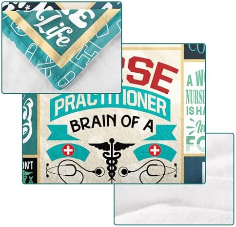 Cozy Nurse Practitioner Throw Blanket 50x60
