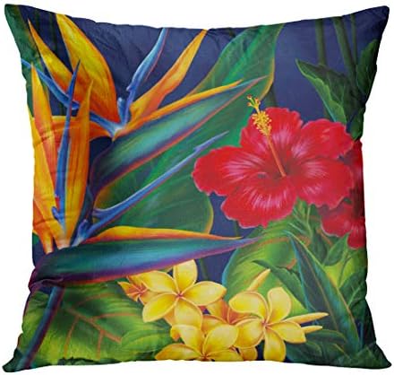 Britimes Throw Pillow Covers Floral Set of 4 18x18 Inches