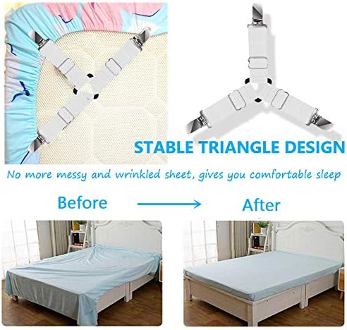 Ultrashang Bed Sheet Straps Fasteners 2-Set Adjustable