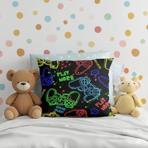 CQM 2pcs Flannel Pillow Covers 18x18 Game Room Decor