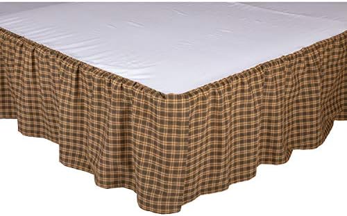VHC Brands Rustic Plaid Bed Skirt for Twin Beds