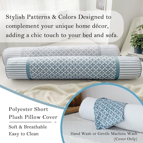 47 Inch Round Body Pillow for Adults Detachable Cover