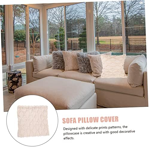 TOGEVAL Soft Plush Pillowcase Set for Sofa Bed
