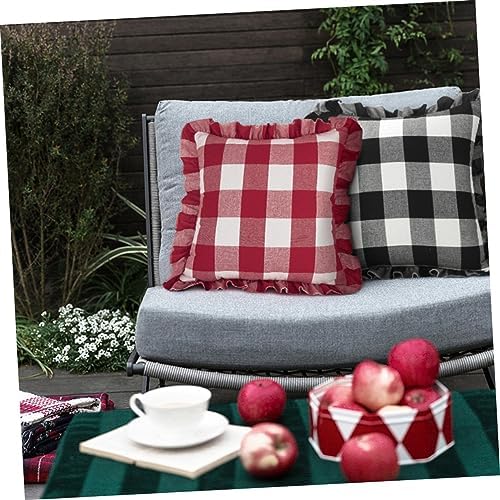 ETHZZLE Checkered Pillow Cover for Sofa Bed