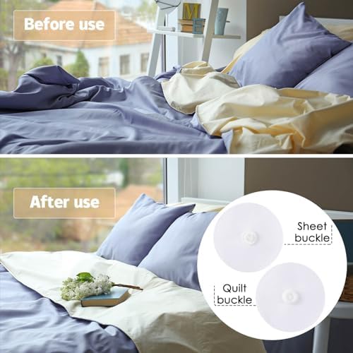 Singhoow 32 Pcs Duvet Cover Snaps Clips Fasteners
