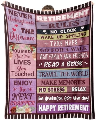 Retirement Gift Blanket for Women 50x60in