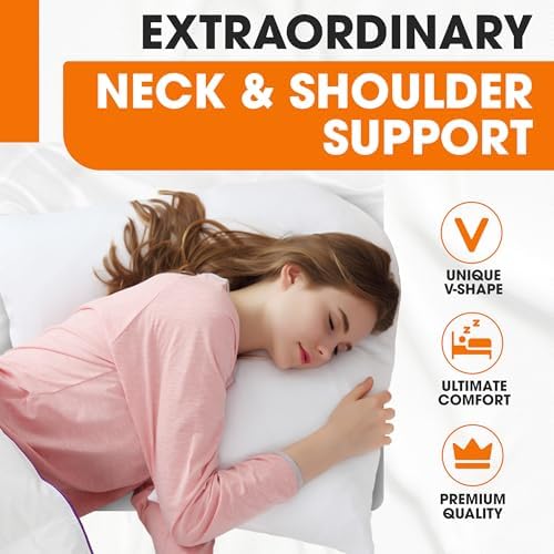 Cheer Collection V-Shaped Body Pillow for Side Sleepers and Pregnancy