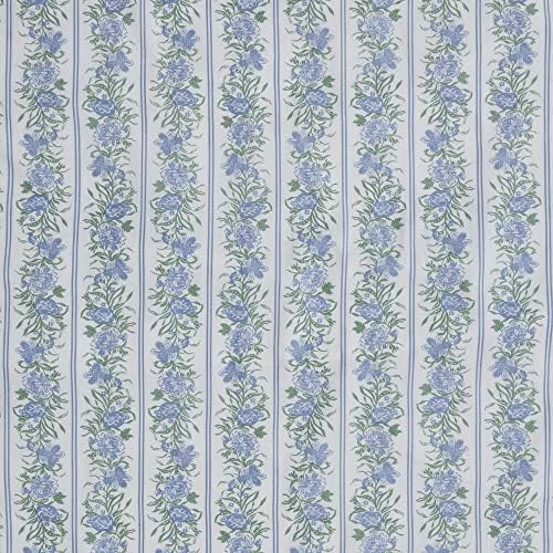 VHC Brands Jolie Farmhouse Dust Ruffle 78x80x16 Blue Green
