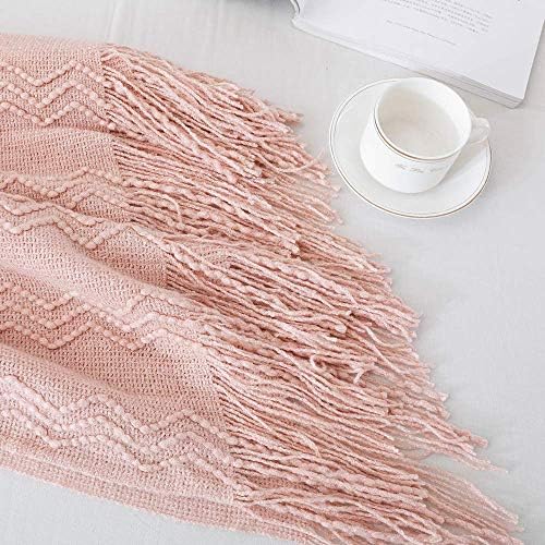 BOURINA Soft Pink Throw Blanket 50x60 Inches 1