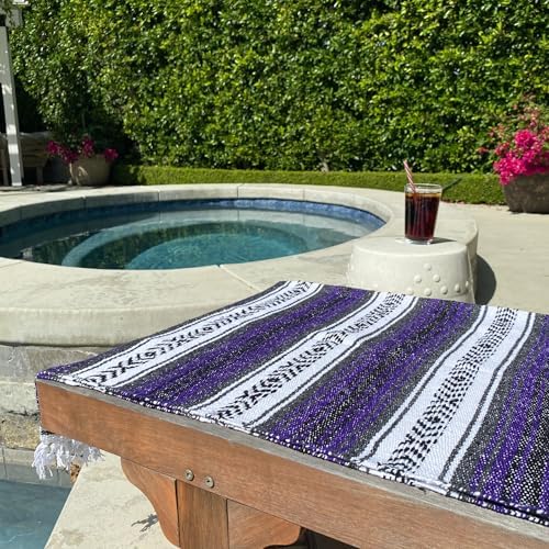 Del Mex Classic Woven Falsa Throw Blanket 70x50 Purple
