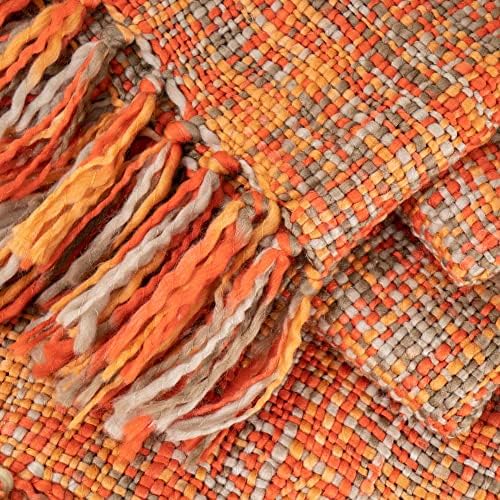 BATTILO HOME Rust Orange Throw Blanket 50x60 1
